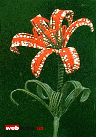 Bead Flowers - Red Band Lily